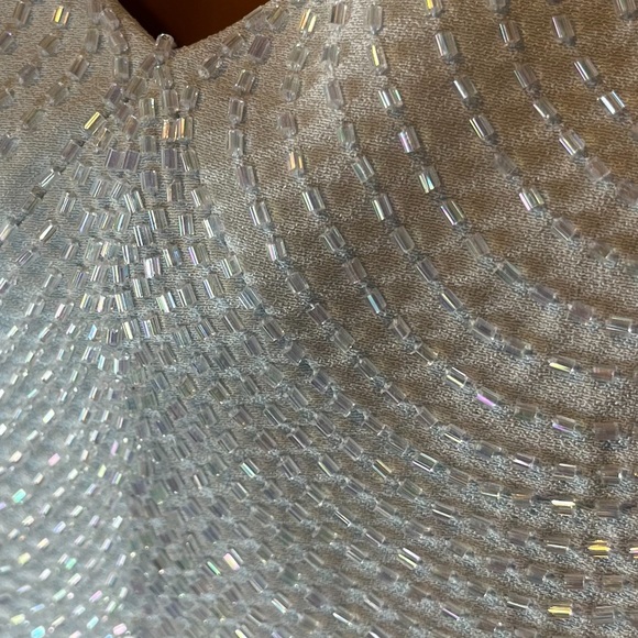 Daymor Couture Beaded-Breast Sleeveless Floor-Length Dress, Blue-Gray |8 - Picture 10 of 16